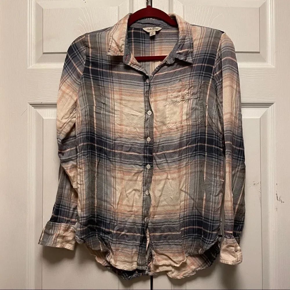 Lucky Brand Soft Plaid Flannel Button Down Shirt